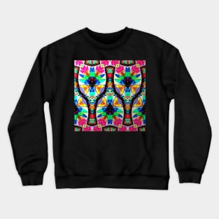 Colorful Cup and Bottle Kaleidoscope Crewneck Sweatshirt